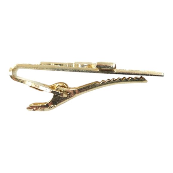 Vintage Colt Revolver MK III Mark Tie Clasp 1.75" Clip Gold Tone - Picture 7 of 7